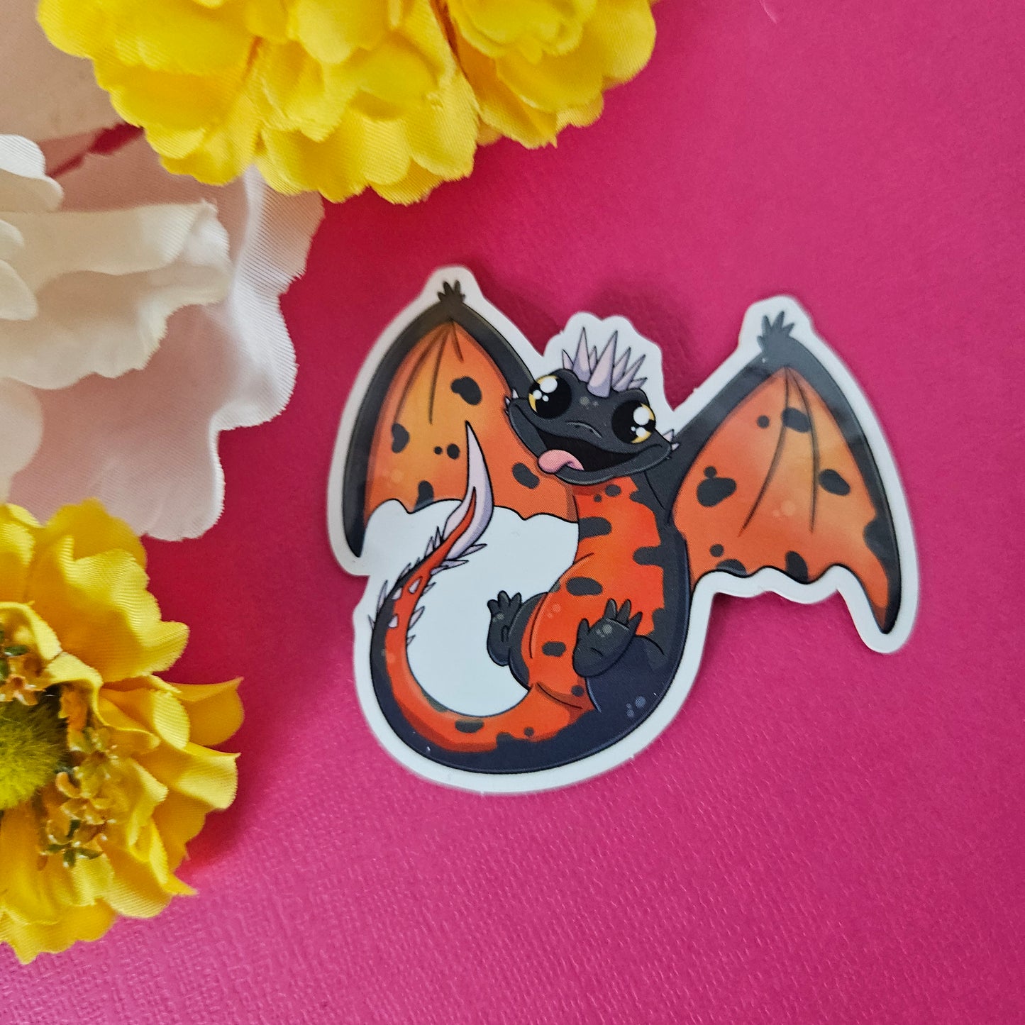 Hungarian Newt Tail Sticker (hungarian horntail + newt)