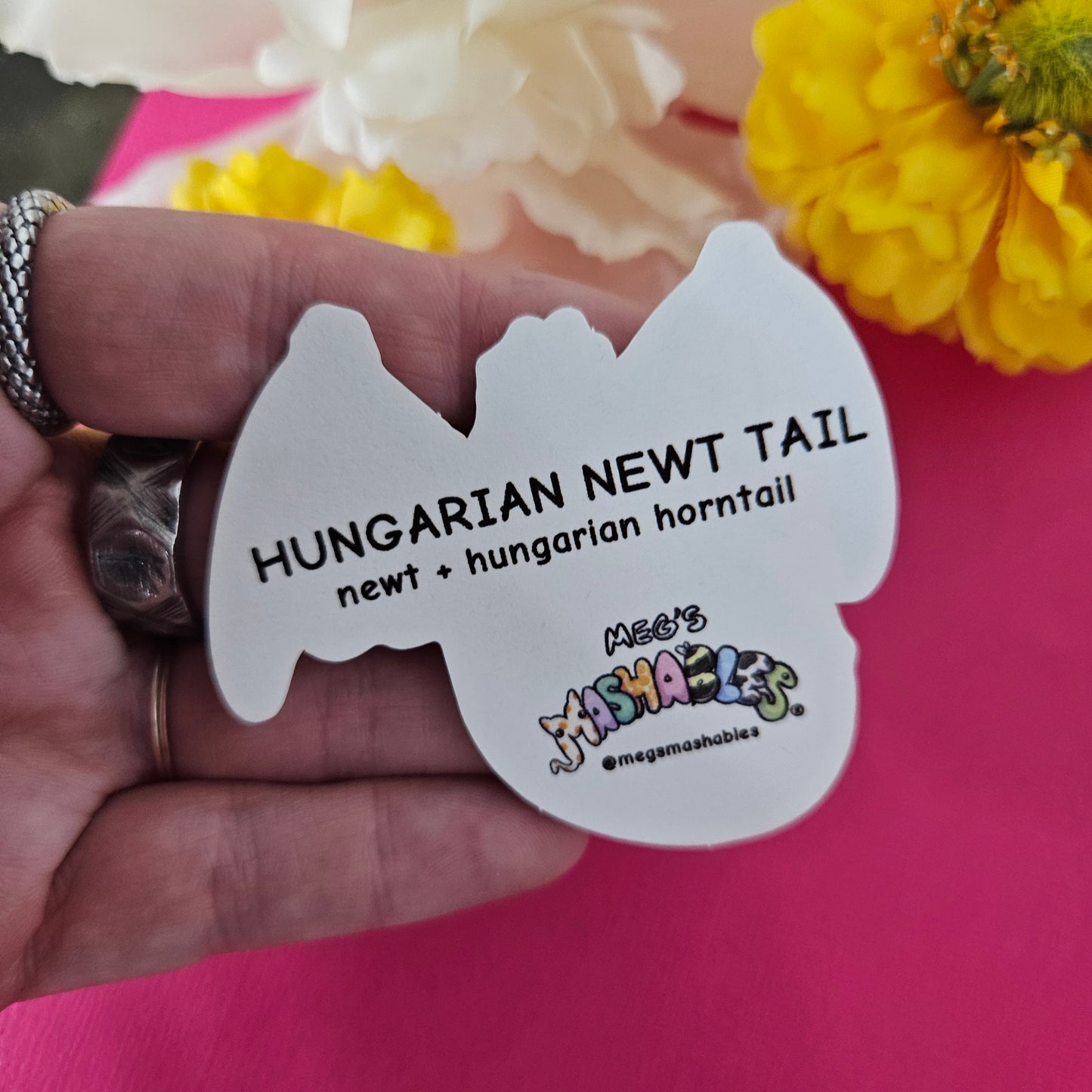 Hungarian Newt Tail Sticker (hungarian horntail + newt)