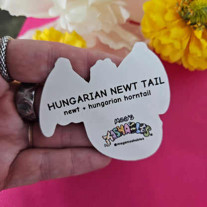 Hungarian Newt Tail Sticker (hungarian horntail + newt)