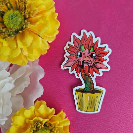 Pointraffe Sticker (poinsettia + giraffe)