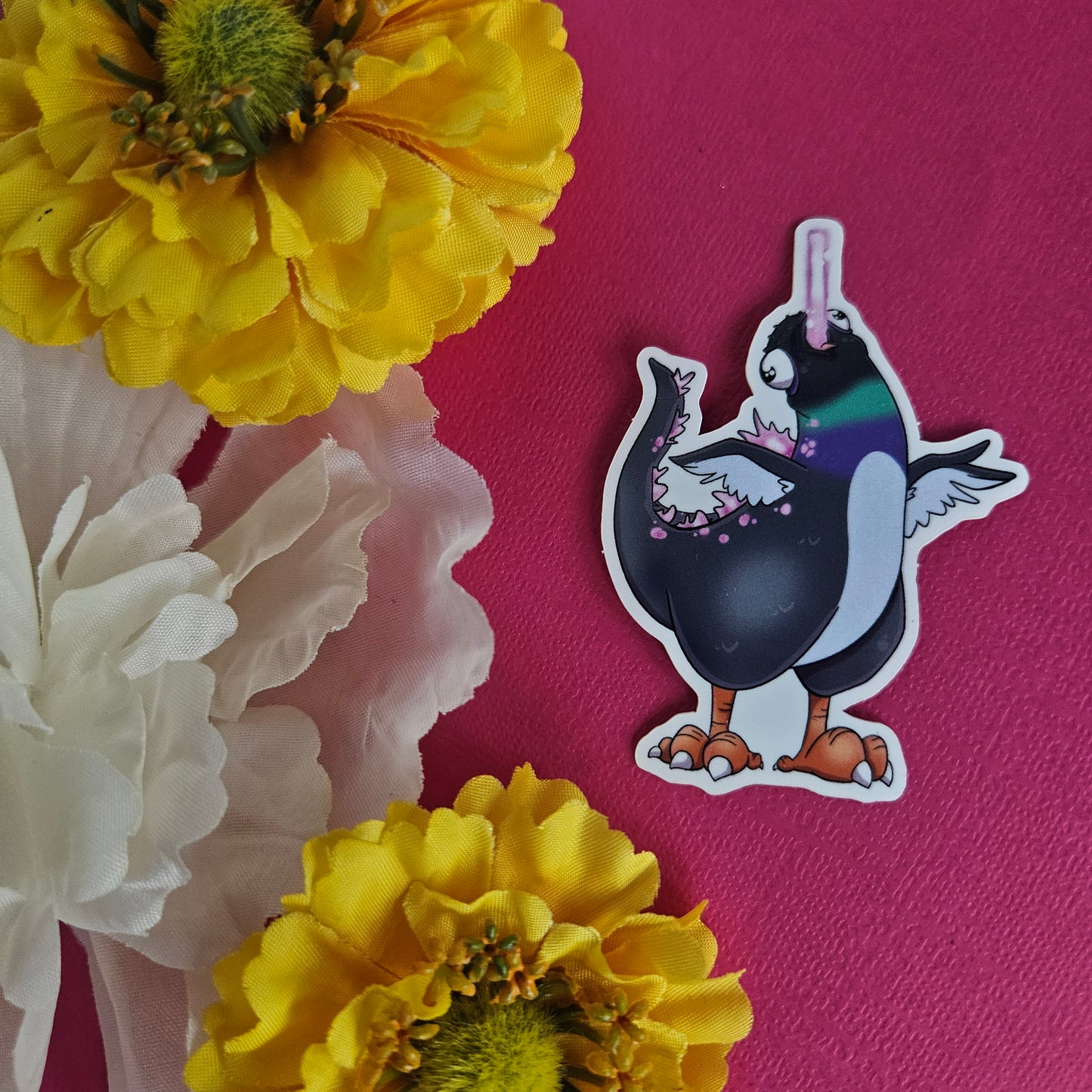 Pigira Sticker (pigeon + godzilla)