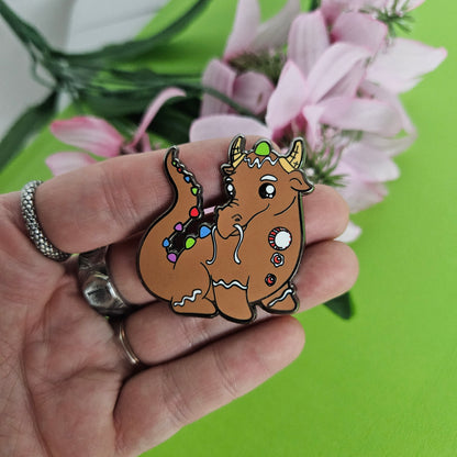 Gingerbread Dragon Pin