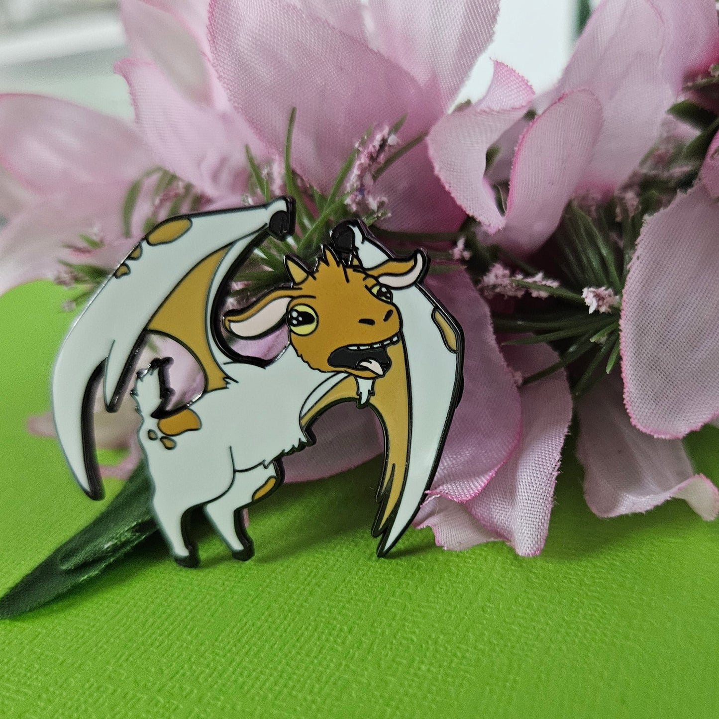 Goatvyrn Pin (goat + wyvern)