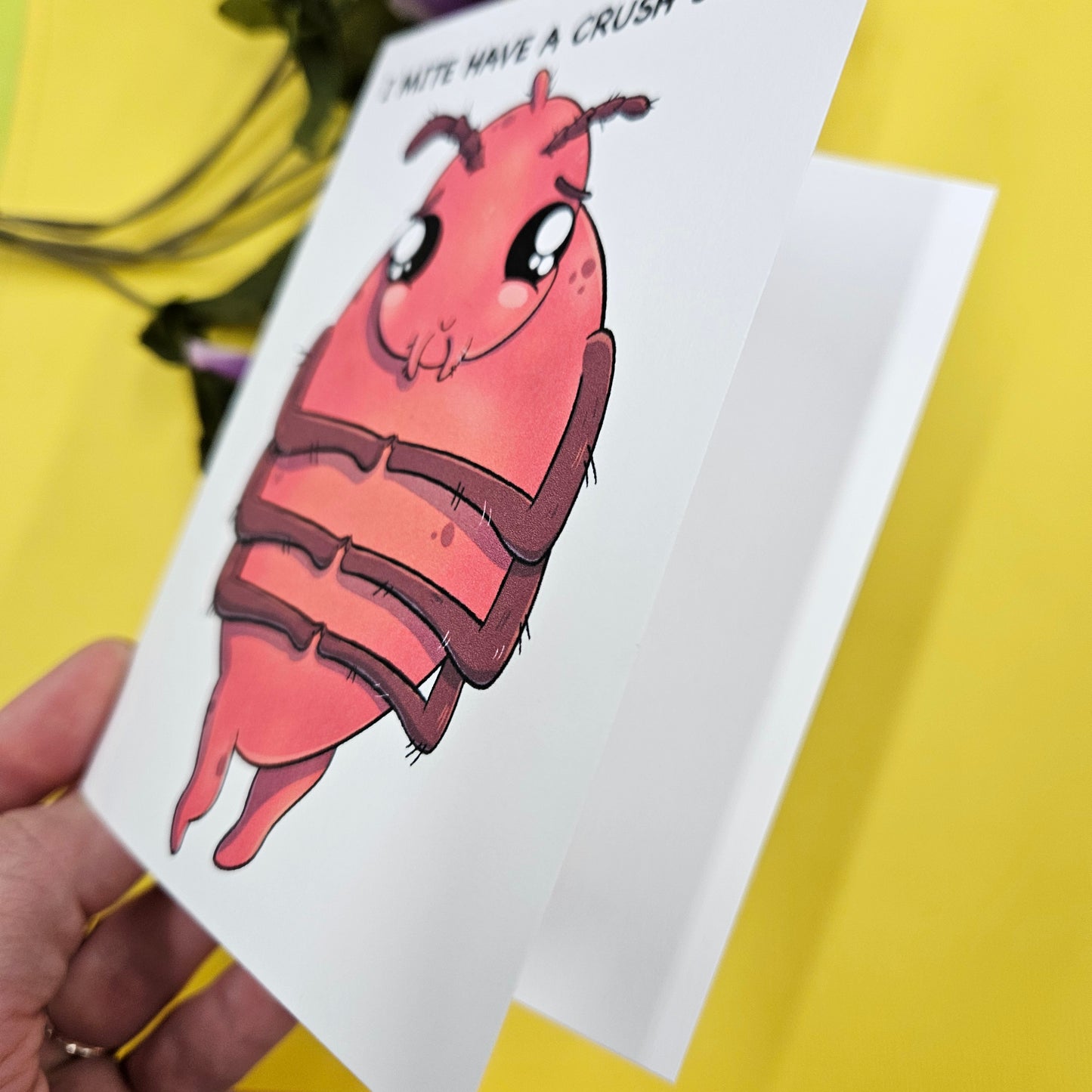 "I Mite Have A Crush On You" Love Bug Greeting Card