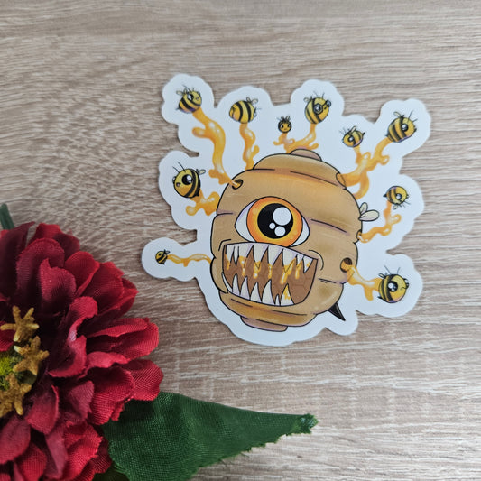 Beeholder Sticker (bees + beholder)