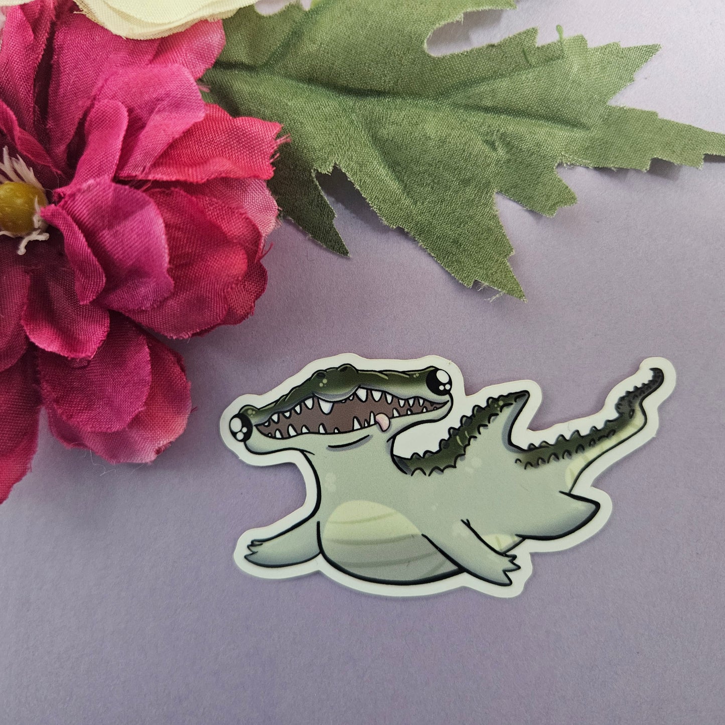 Sharkigator Sticker (shark + alligator)