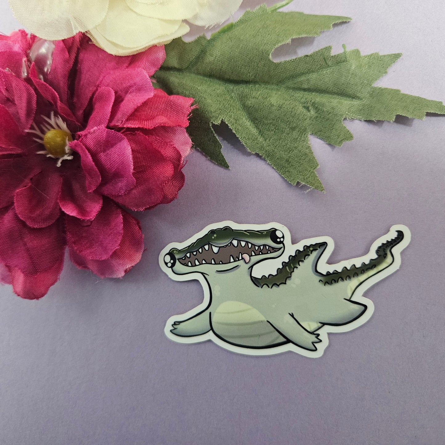 Sharkigator Sticker (shark + alligator)