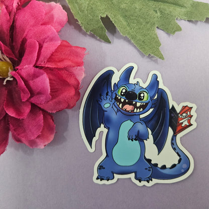 Stitchless Sticker (toothless + stitch)