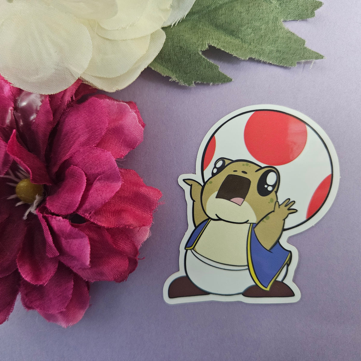 Toad Panic Sticker Screaing Toad Toad Sticker – Meg's Mashables
