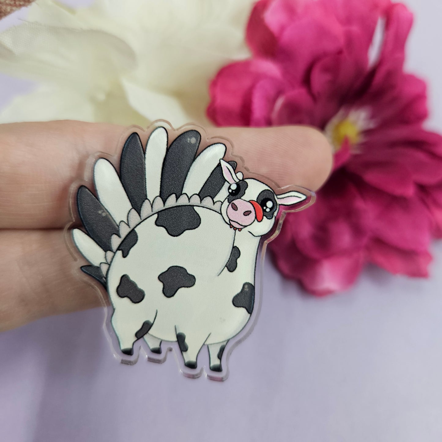 Cowkey Acrylic Pin (cow + turkey)