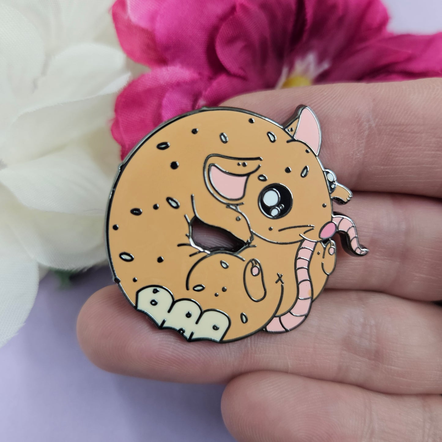 Ratgel Pin (bagel + rat)