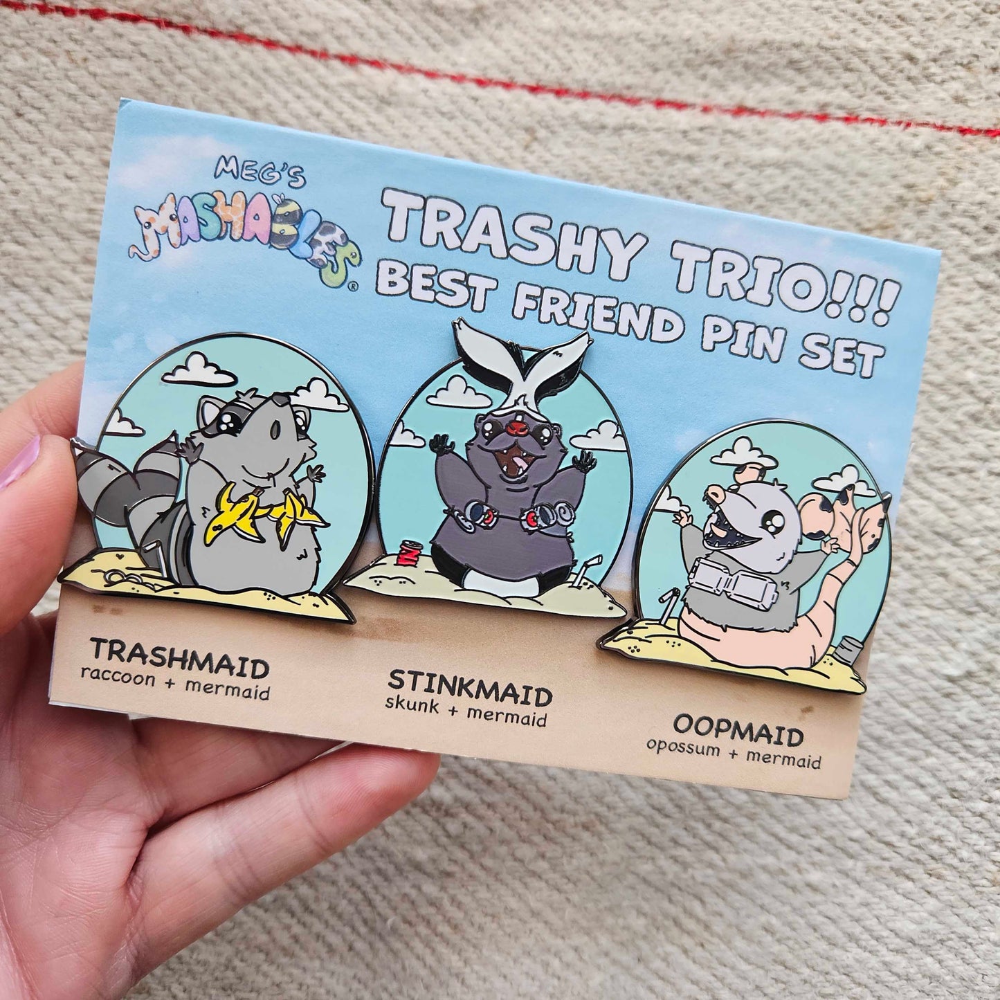 Trashy Trio Pin Set