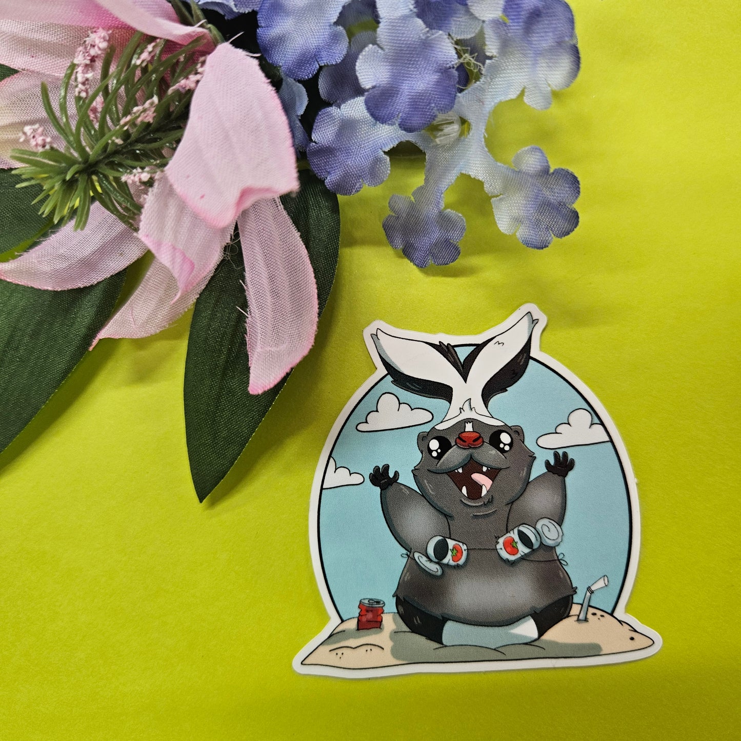 Stinkmaid Sticker (skunk +mermaid)