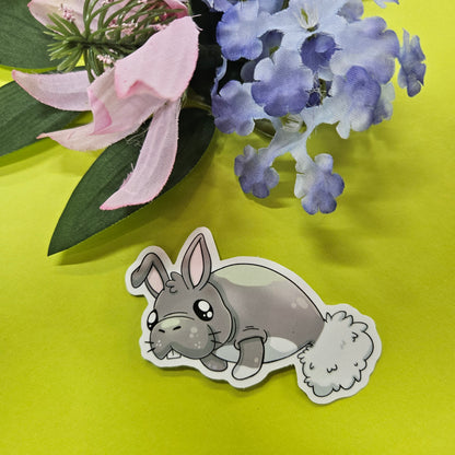 Manbun Sticker (manatee + bunny)