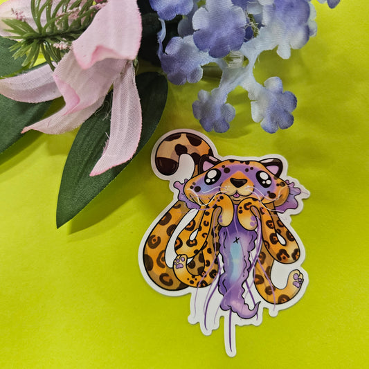 Jaguelly Sticker (jaguar + jellyfish)