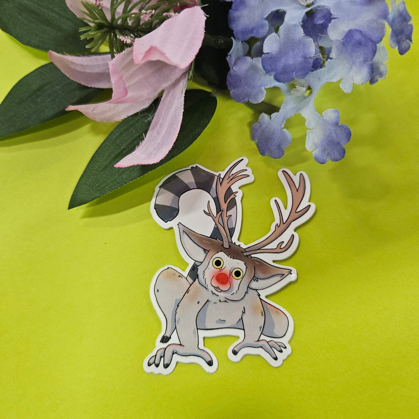 Lemeer Sticker (lemur + reindeer)