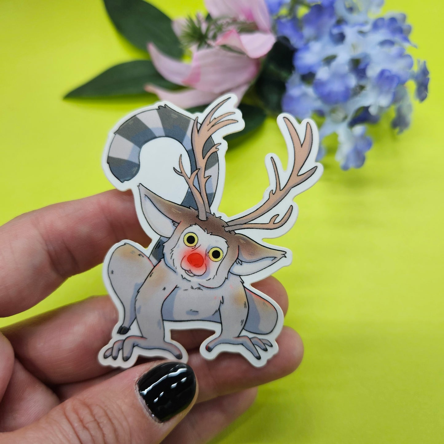Lemeer Sticker (lemur + reindeer)
