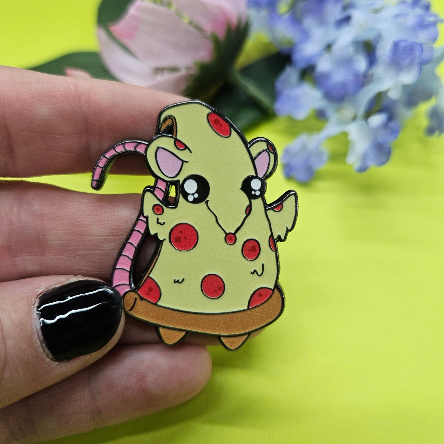 Pizza Pin (pizza + rat)