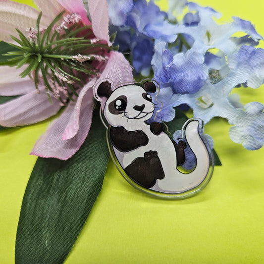 Potter Acrylic Pin (panda + otter)