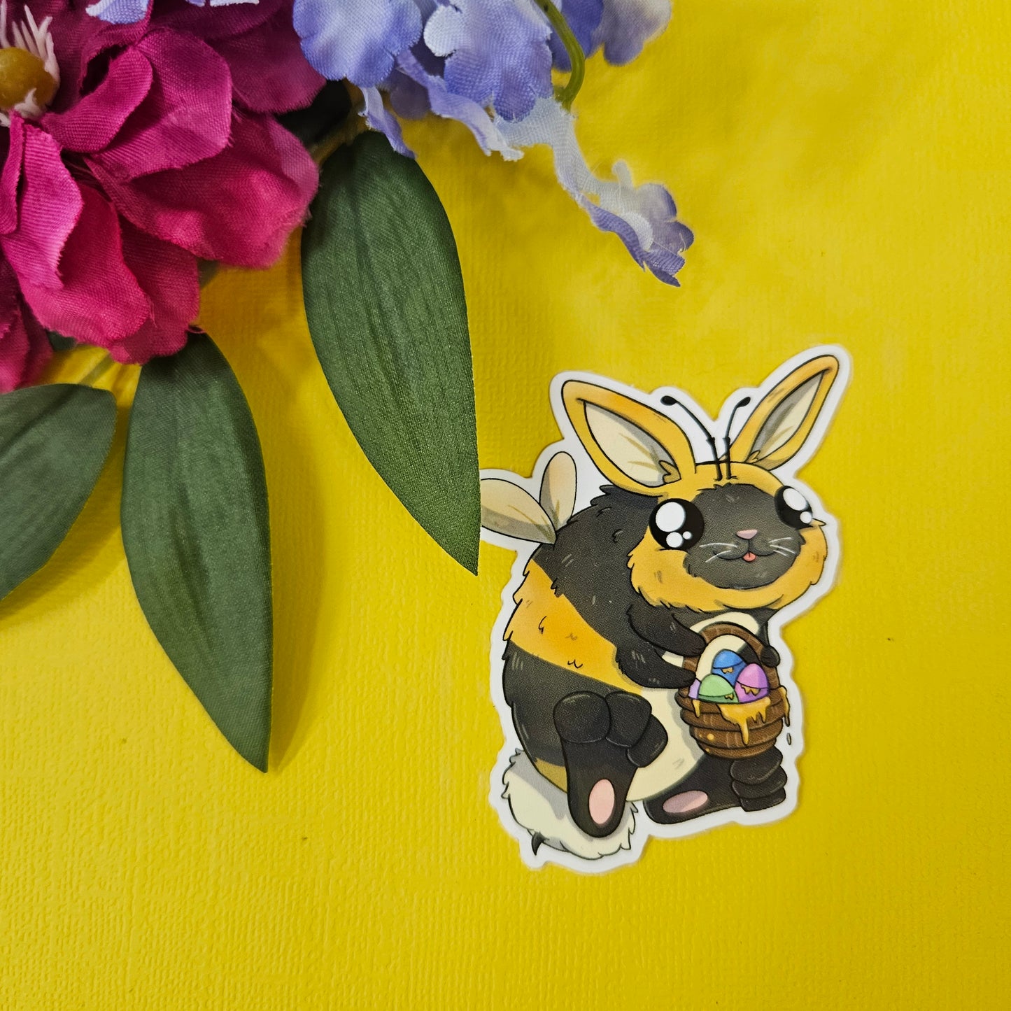 Bunbee Sticker (easter bunny + bumblebee)
