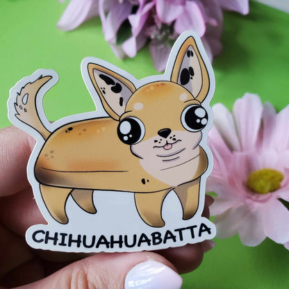 Chihuahuabatta Sticker (chihuahua + ciabatta bread)