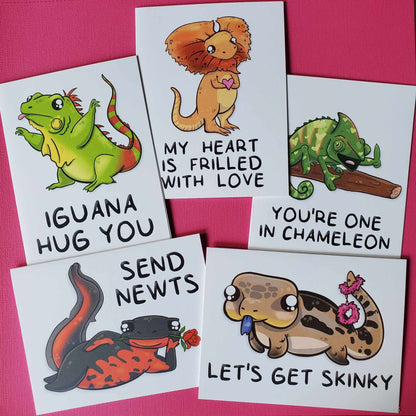 Love Lizard Card & Sticker Bundle