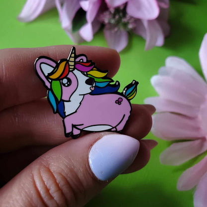 Unicorgi Pin (unicorn + corgi)