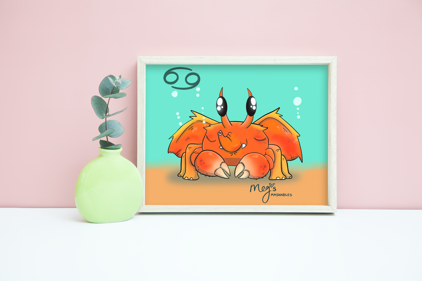 Cancer: Crabaphent (crab + elephant) 5x7 Print