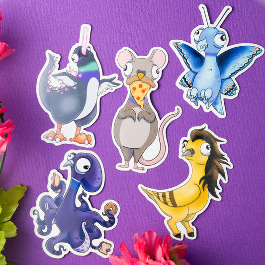 Mashattan Pigeon Sticker Pack (5 Stickers)