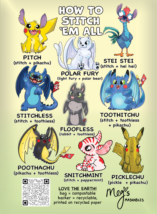 How to Stitch Em All (9 stickers)