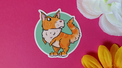 Maine Rex Sticker (maine coon + t-rex)