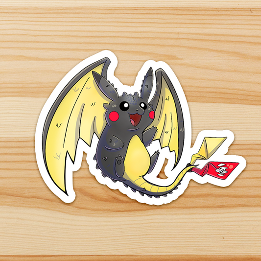 Poothachu Sticker (toothless + pikachu)