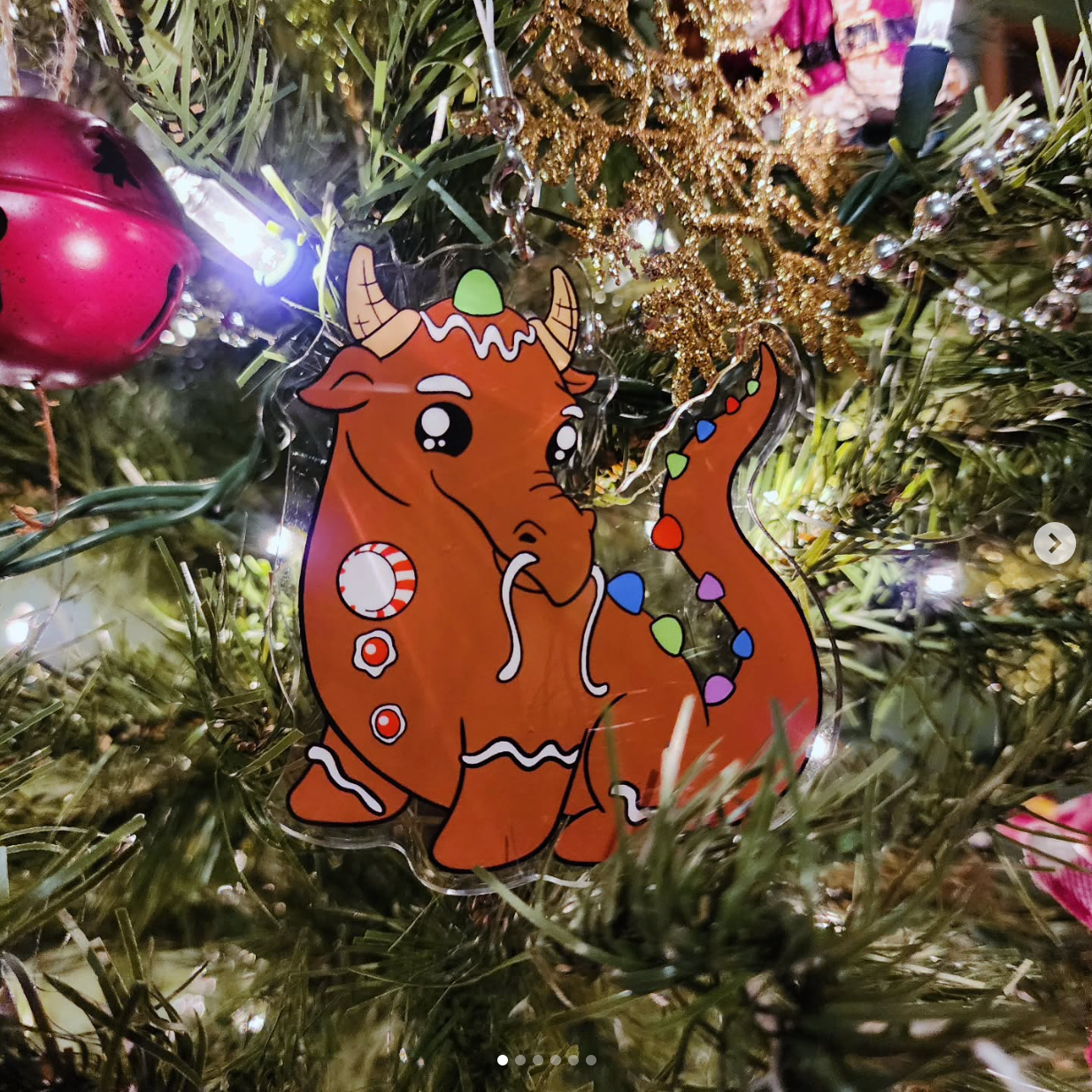 Ginger Dragon (ginger bread + dragon) Ornament Keychain