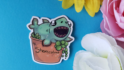 Sharcculent Sticker (shark + succulent)