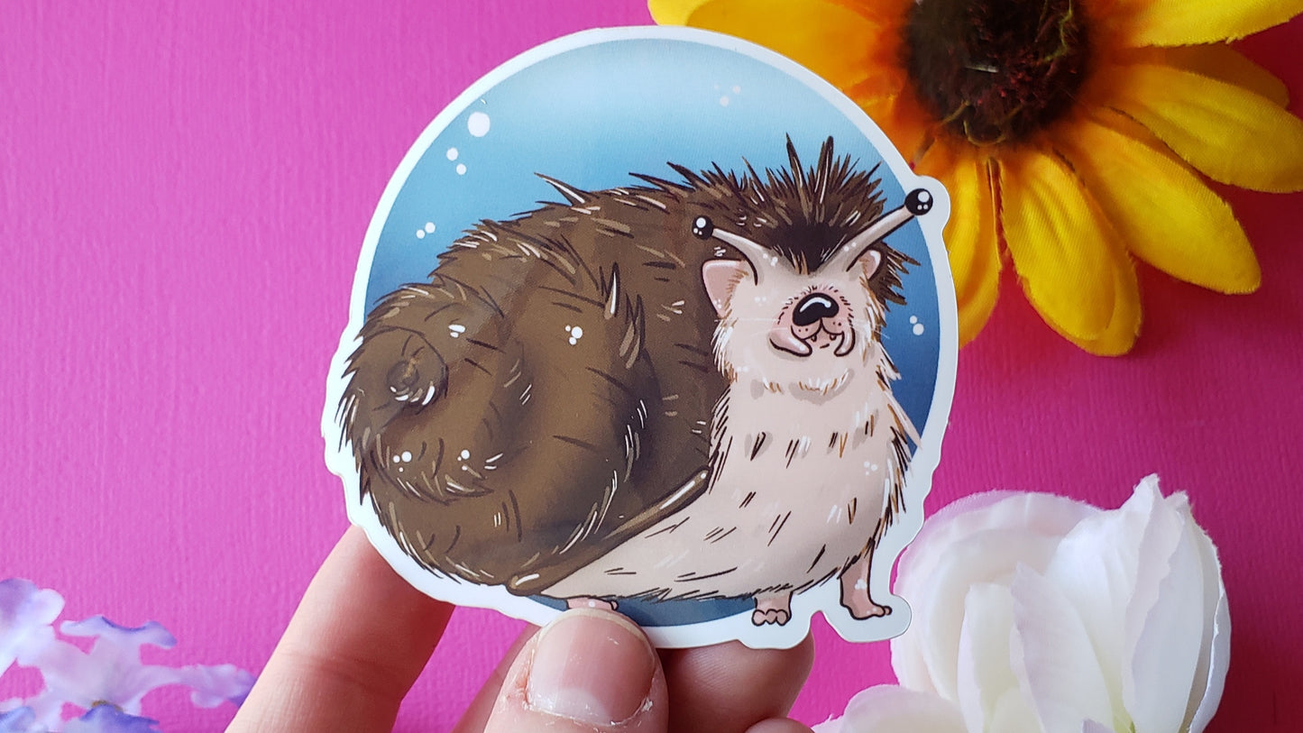 Snedgie Sticker (snail + hedgehog)