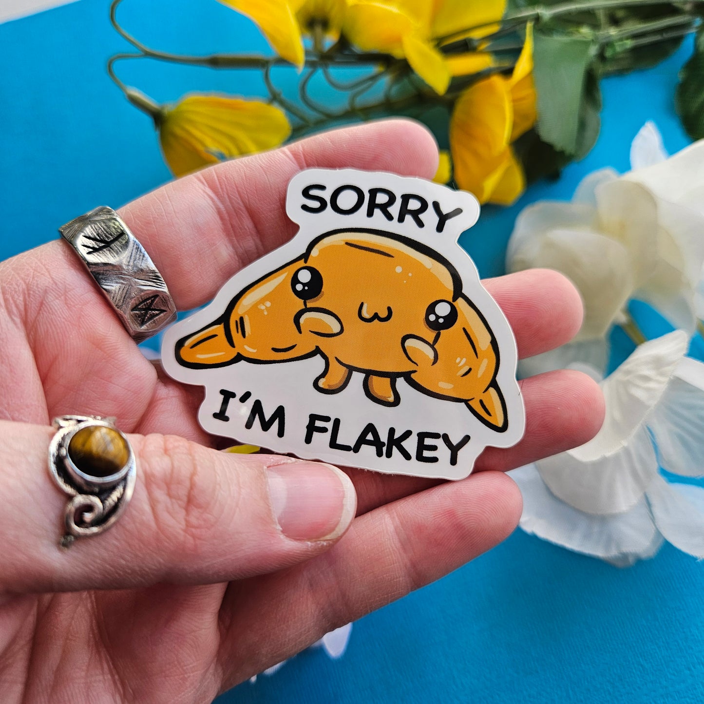 Sorry I'm Flakey! Croissant Sticker