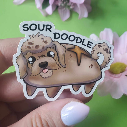 Sour Doodle Sticker (goldendoodle + sourdough bread)