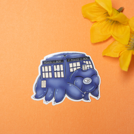 Tardisgrade Sticker (tardigrade + tardis)