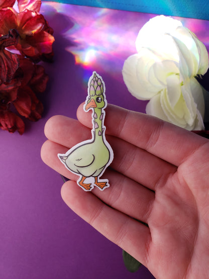 Asparagoose Sticker (asparagus + goose)