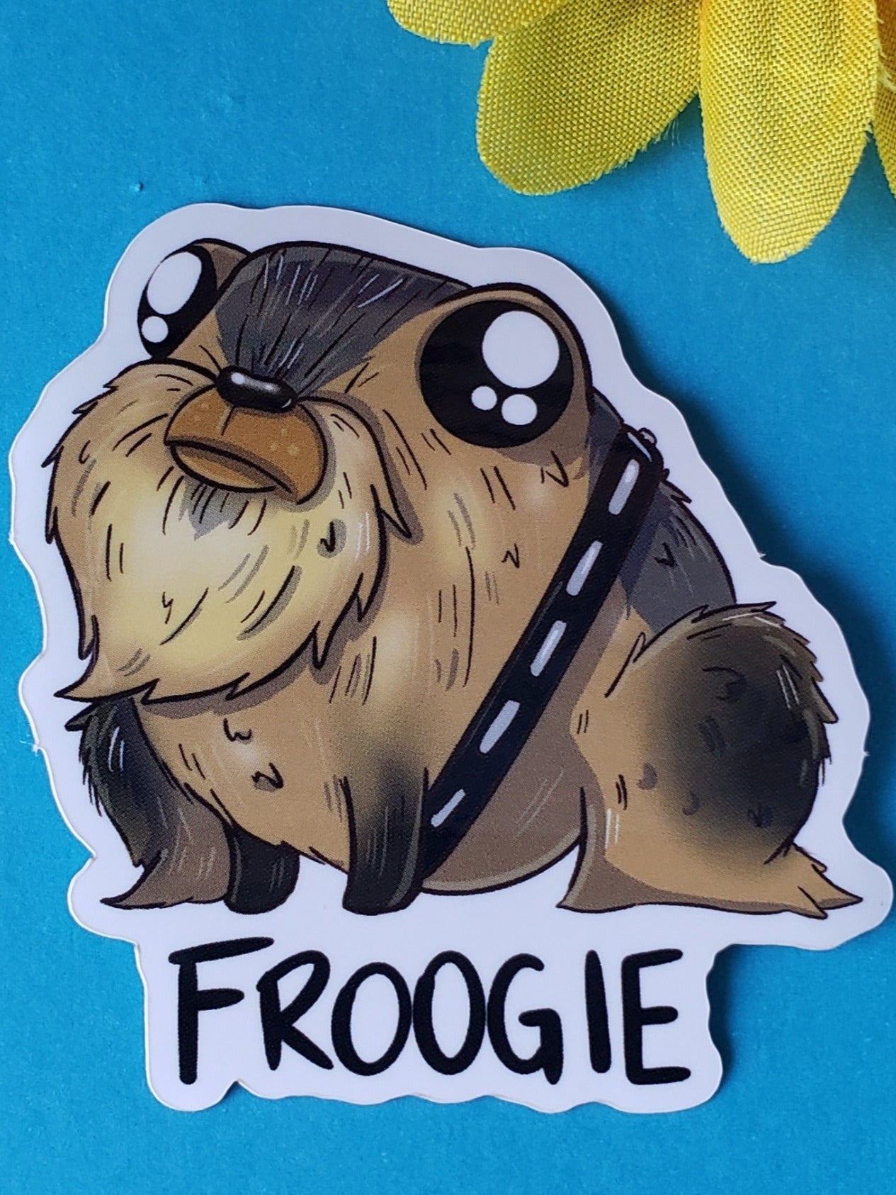 Froogie Sticker (wookie + frog)