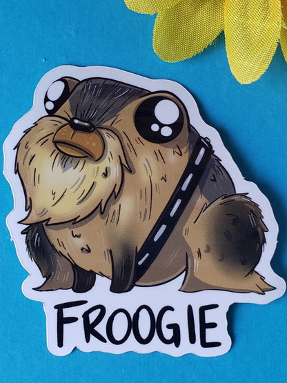 Froogie Sticker (wookie + frog)