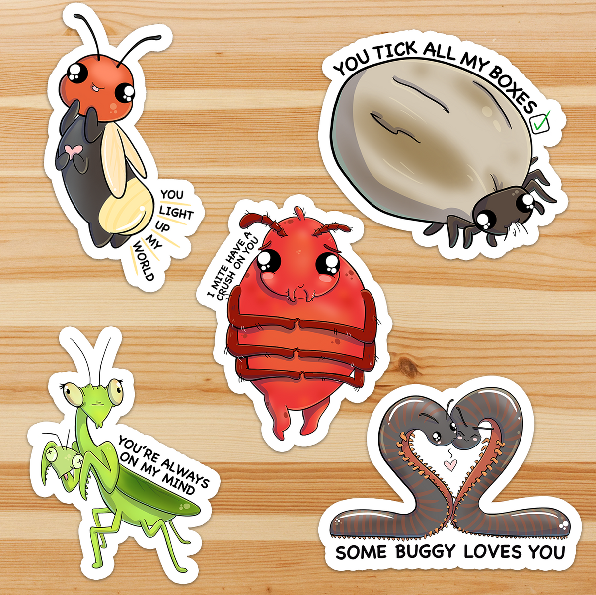 Love Bug Sticker Pack (5 sticker) – Meg's Mashables