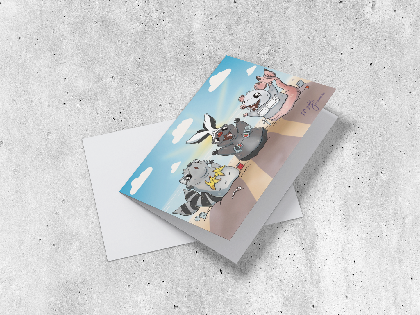 "Thanks For Being My Trashy BFF" Greeting Card